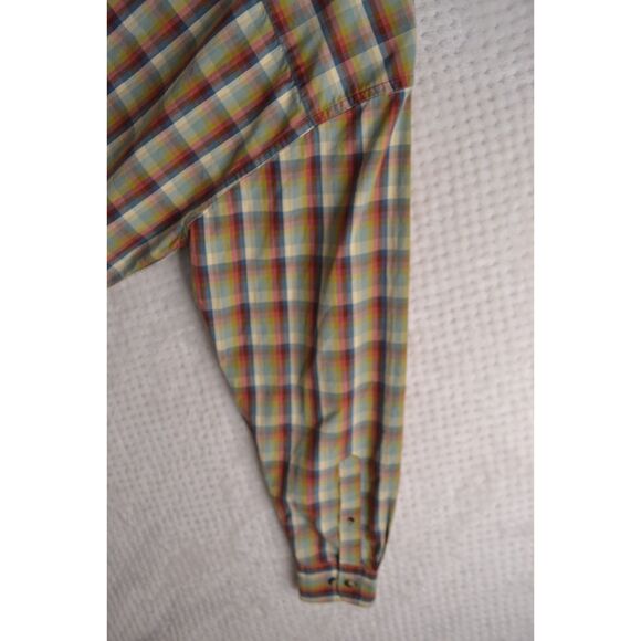 Pendleton Men's Large Green Plaid Long Sleeve Lightweight Button Down Shirt - Picture 10 of 12